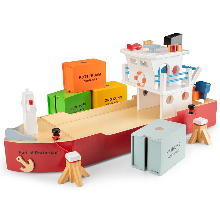 New Classic Toys - Container Ship with 4 containers